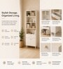 Elite Harmony Contemporary Book Shelf In Off White Finish