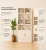 Elite Harmony Contemporary Book Shelf In Off White Finish