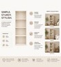 Elite Harmony Contemporary Book Shelf In Off White Finish