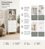 Elite Harmony Contemporary Book Shelf In Off White Finish