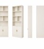 Elite Harmony Contemporary Book Shelf In Off White Finish
