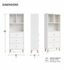 Elite Harmony Contemporary Book Shelf In Off White Finish