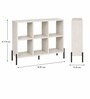 Elite Harmony Contemporary Book Shelf In Off White Finish