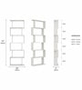 Elite Harmony Contemporary Book Shelf In Off White Finish