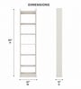 Elite Harmony Contemporary Book Shelf In Off White Finish