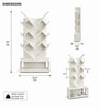 Elite Harmony Contemporary Book Shelf In Off White Finish