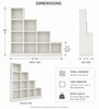 Elite Harmony Contemporary Book Shelf In Off White Finish