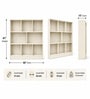 Elite Harmony Contemporary Book Shelf In Off White Finish