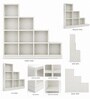 Elite Harmony Contemporary Book Shelf In Off White Finish