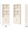 Elite Harmony Contemporary Book Shelf In Off White Finish