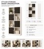 Elite Harmony Contemporary Book Shelf In Off White Finish