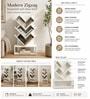 Elite Harmony Contemporary Book Shelf In Off White Finish