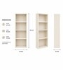 Elite Harmony Contemporary Book Shelf In Off White Finish