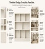 Elite Harmony Contemporary Book Shelf In Off White Finish