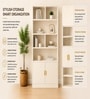 Elite Harmony Contemporary Book Shelf In Off White Finish
