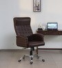 Elite High Back Leatherette Executive Chair in Brown Colour