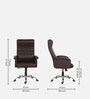 Elite High Back Leatherette Executive Chair in Brown Colour