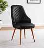 Elite Leatherette Dining Chair In Black Colour