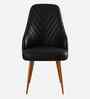 Elite Leatherette Dining Chair In Black Colour