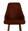 Elite Leatherette Dining Chair In Brown Colour