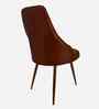 Elite Leatherette Dining Chair In Brown Colour
