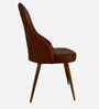 Elite Leatherette Dining Chair In Brown Colour