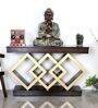 Elite Solid Wood Console Table In Brown Finish