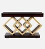 Elite Solid Wood Console Table In Brown Finish