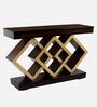 Elite Solid Wood Console Table In Brown Finish