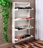 Eliteo Metal White 4 Shelves Shoe Rack