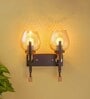 Elizabeth Dual Light Brown Glass Wall Light
