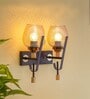 Elizabeth Dual Light Brown Glass Wall Light