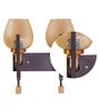 Elizabeth Dual Light Brown Glass Wall Light