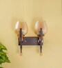 Elizabeth Dual Light Brown Glass Wall Light