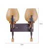 Elizabeth Dual Light Brown Glass Wall Light