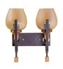 Elizabeth Dual Light Brown Glass Wall Light