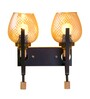 Elizabeth Dual Light Brown Glass Wall Light