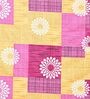 Pink Floral 120 TC Cotton 1 Double Bedsheet with 2 Pillow Covers