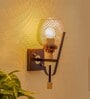 Elizabeth Single Light Brown Glass Wall Light