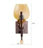 Elizabeth Single Light Brown Glass Wall Light