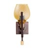 Elizabeth Single Light Brown Glass Wall Light