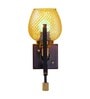 Elizabeth Single Light Brown Glass Wall Light