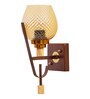 Elizabeth Single Light Brown Glass Wall Light