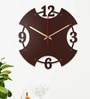 Elke Engineered Wood Brown Wall Clock