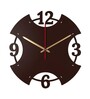 Elke Engineered Wood Brown Wall Clock