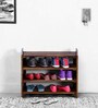 Elkhorn Sheesham Wood Open Shoe Rack In Provincial Teak Finish