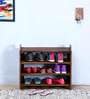 Elkhorn Sheesham Wood Open Shoe Rack In Provincial Teak Finish