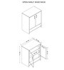 Ella 2 Door, 1 shelf open & 3 Shelf Multipurpose Cabinet with Termite Resistance in Chiyoda Wange Finish
