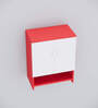 Ella Wood 2 Shoe Cabinet in Highland Pine & Scarlet Red Finish