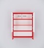 Ella Wood 2 Shoe Cabinet in Highland Pine & Scarlet Red Finish